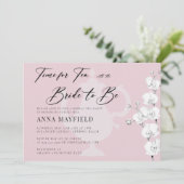 Elegante Schwarz-weiße Orchideen für Kletterhexen: Einladung (Stehend Vorderseite)