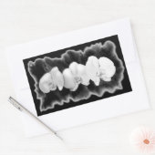 Elegante Schwarz-weiße Orchideen Rechteckiger Aufkleber (Umschlag)