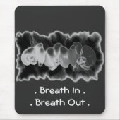 Elegante Schwarz-weiße Orchideenmalerei Mousepad (Vorne)