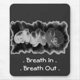 Elegante Schwarz-weiße Orchideenmalerei Mousepad