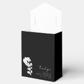 Elegante Schwarz-weiße Orchids Bloral Baby Dusche Geschenkschachtel (Geöffnet)