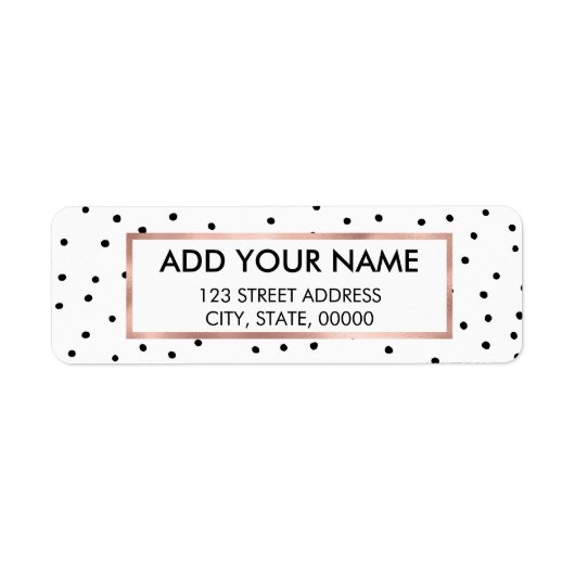 Elegante Schwarz-weiße Polka-Punkte (Vorne)