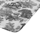 Elegante Schwarz-weiße Rustikale Pferde Schneidebrett (Ecke)