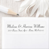 Elegante Schwarz-weiße Script-Adresse (Insitu)