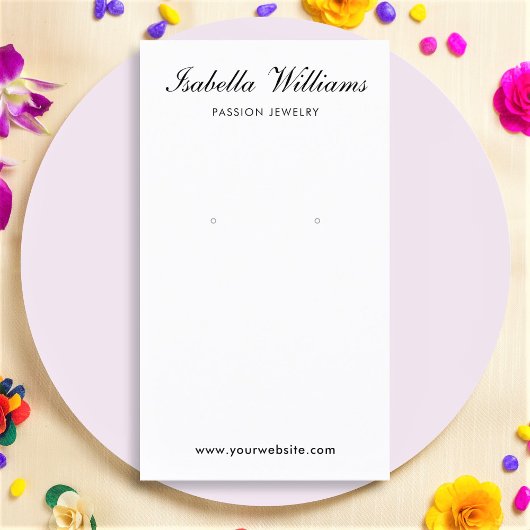 Elegante Schwarz-weiße Skriptvorzeichendarstellung Visitenkarte