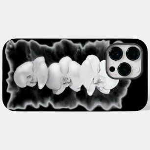 Elegante Schwarz-weiße tropische Orchideen Case-Mate iPhone 14 Pro Max Hülle