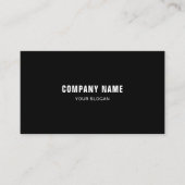 Elegante Schwarz-weiße Vorlage Visitenkarte (Vorderseite)
