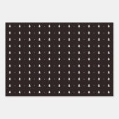 Elegante Schwarz-weiße Weihnachtsbaumen Geschenkpapier Set (Vorderseite 3)