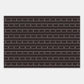 Elegante Schwarz-weiße Weihnachtsbaumen Geschenkpapier Set (Vorderseite 2)