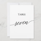 Elegante Schwarze 12x18 druckbare Tischnummer (Rückseite)