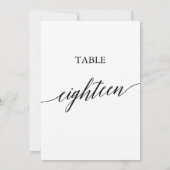 Elegante Schwarze 12x18 Printable Tischnummer Acht (Rückseite)