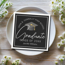 Elegante schwarze Abschlussfeier - individuelle Gr