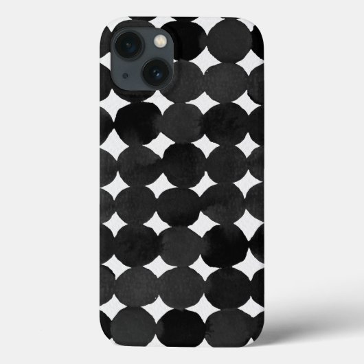 Elegante schwarze Aquarelltöne Case-Mate iPhone Hülle (Rückseite)