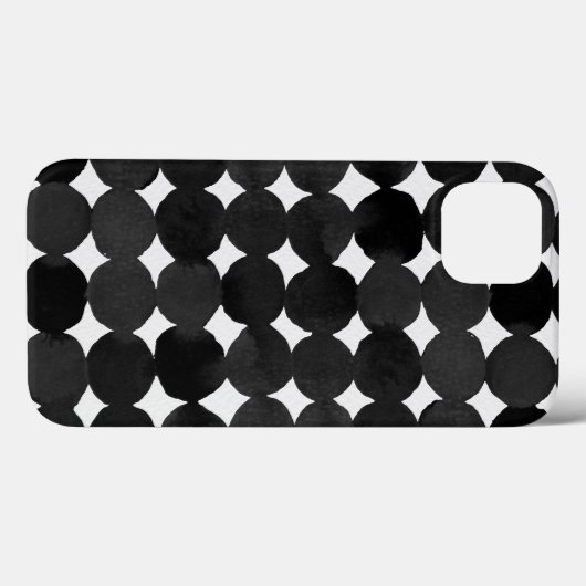 Elegante schwarze Aquarelltöne Case-Mate iPhone Hülle (Rückseite (Horizontal))