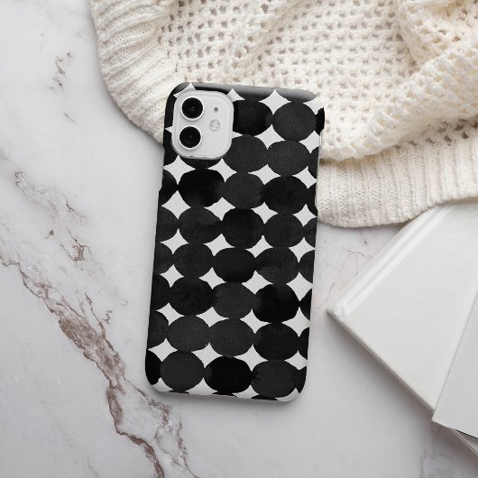 Elegante schwarze Aquarelltöne Case-Mate iPhone Hülle