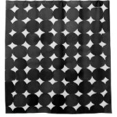 Elegante schwarze Aquarelltöne Duschvorhang (Vorderseite)