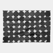 Elegante schwarze Aquarelltöne Geschirrtuch (Horizontal)