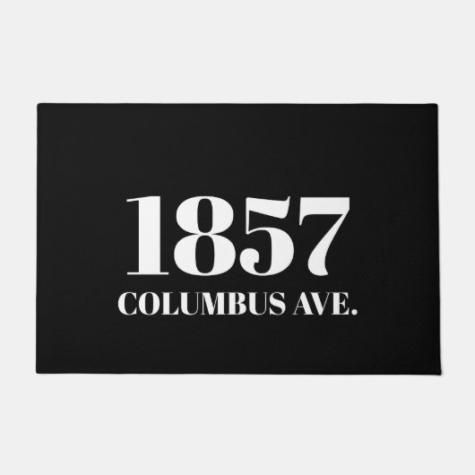 Elegante, schwarze, benutzerdefinierte Straßenansc Fußmatte (Vorderseite)