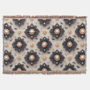 Elegante schwarze Blumenverzierungen mit Perle Decke