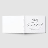 Elegante schwarze Bogenhochzeit Gästebuch (Voll)
