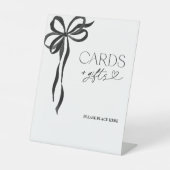 Elegante Schwarze Bowkarten und Geschenke für Wass Sockelschild (Vorderseite)