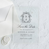 Elegante Schwarze Chinoiserie Hochzeit Sichern Sie Acryleinladungen