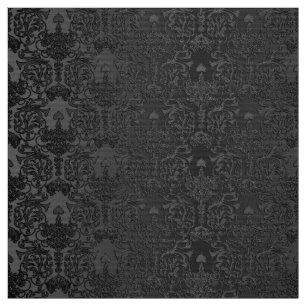 Elegante schwarze Damast-Spitze Stoff