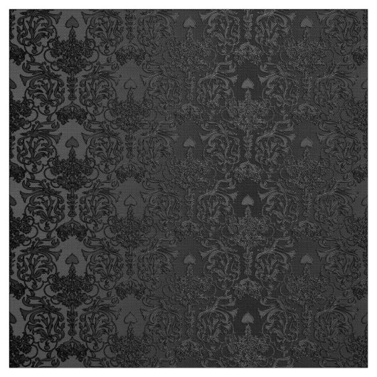 Elegante schwarze Damast-Spitze Stoff (Muster)