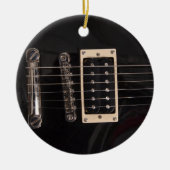 Elegante schwarze E-Gitarren-Verzierung Keramikornament (Vorne)