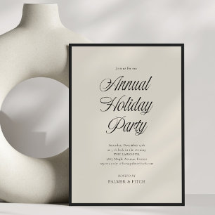 Elegante schwarze Elfenbein-Festparty-Skript für U Einladung