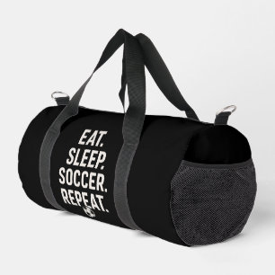 Elegante schwarze fette Typografie minimalistische Duffle Bag