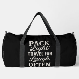 Elegante schwarze, fette Typografie-Wochenendausfl Duffle Bag