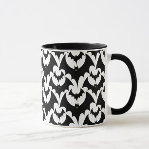 Elegante schwarze Fledermäuse gothisches Halloween Tasse