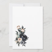 Elegante Schwarze Flora Arch Wedding Einladung (Rückseite)