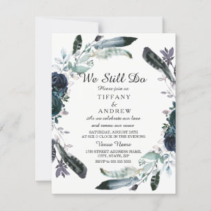 Elegante Schwarze Flora Wreath Verlängerung einlad Einladung