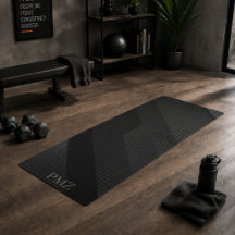 Elegante schwarze geometrische Initialen Sport