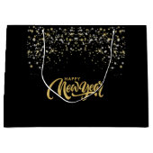 Elegante schwarze Geschenktasche Große Geschenktüte (Vorderseite)