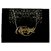Elegante schwarze Geschenktasche Große Geschenktüte (Rückseite)