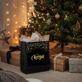 Elegante schwarze Geschenktasche Große Geschenktüte