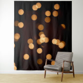 Elegante Schwarze Gold Bokeh Fotografie Hintergrun Wandteppich (Beispiel)