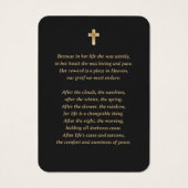 Elegante Schwarze Gold Burgund Blumengemenkarten (Rückseite)