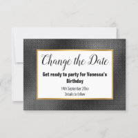 ELEGANTE SCHWARZE GOLD EMBOSSED ÄNDERN DAS DATUM U