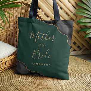 Elegante schwarze Goldachatgrüne Mutter der Braut Tasche