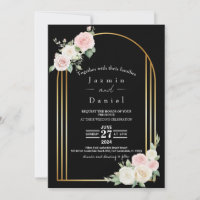 Elegante schwarze Goldbogen-Rosette & cremefarbene