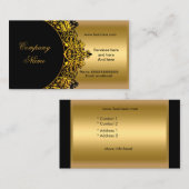 Elegante schwarze GoldButike Visitenkarte (Vorne/Hinten)