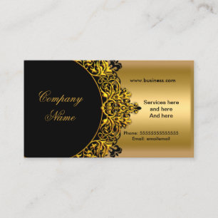 Elegante schwarze GoldButike Visitenkarte