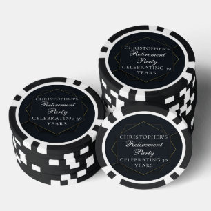 Elegante schwarze Goldene benutzerdefinierte Ruhes Pokerchips