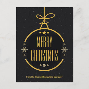 Elegante schwarze goldene Frohe Weihnachten indivi