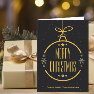 Elegante schwarze goldene Frohe Weihnachten indivi