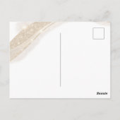 Elegante schwarze goldene Glitter-Foto-Geburtstag Postkarte (Rückseite)